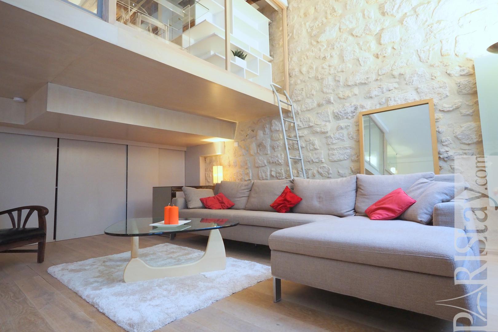 Furnished 1 Bedroom In Paris St Germain Des Pres 75006 Living Room