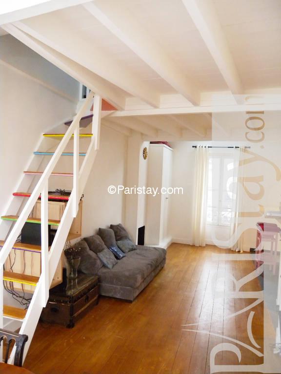 one bedroom duplex apartment paris butte aux cailles 75013 paris