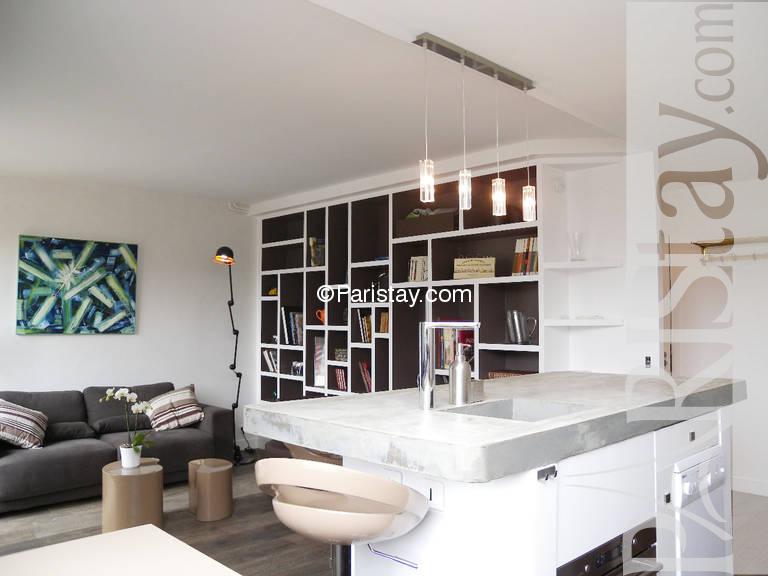 luxury 1 bedroom apartment terrace long term rental bastille 75012 paris