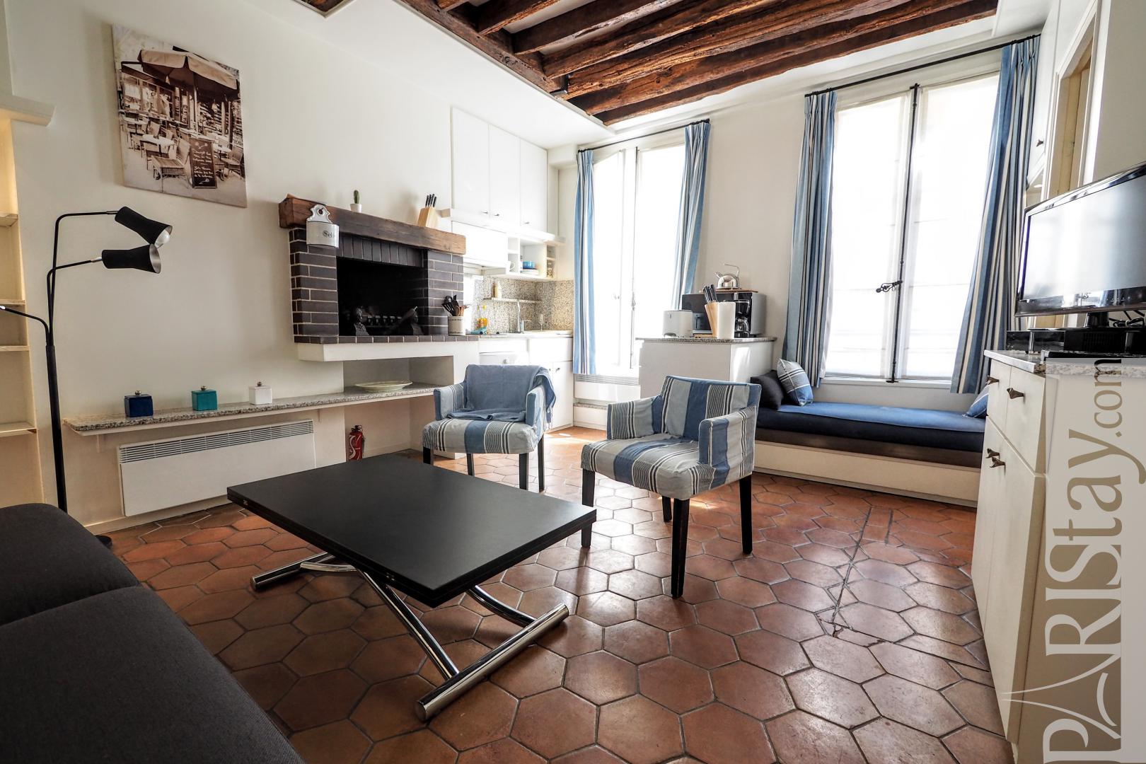 Apartment for rent paris france, furnished studio rental, Notre Dame