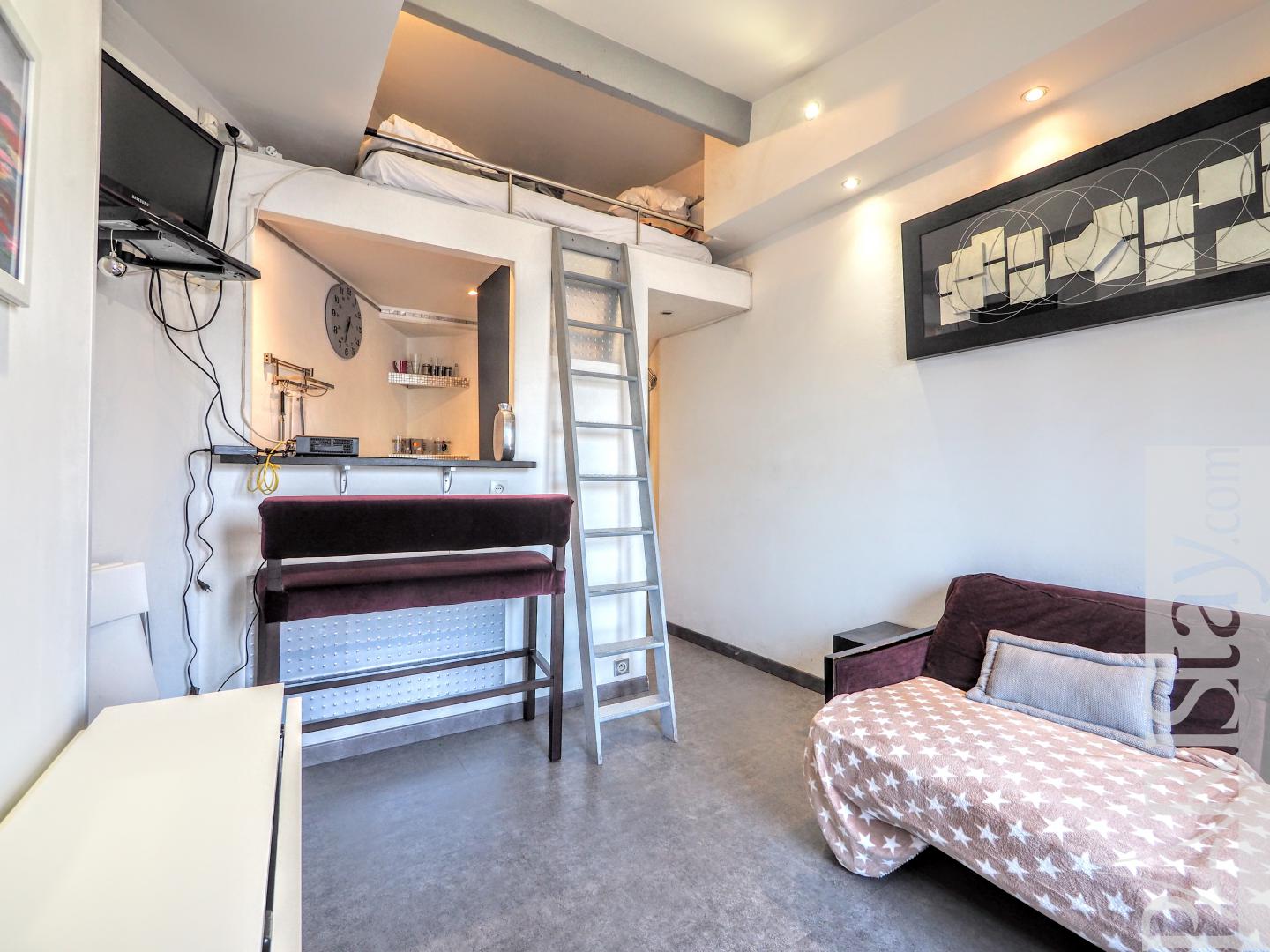 Paris apartment rental long term studio mezzanine